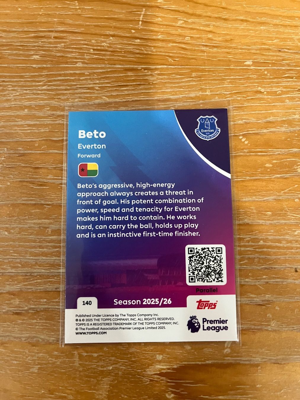 Topps Sammelbilder & Trading cards: Topps Premier League Beto /499 – Gebraucht aus Balzers von jos_6r9r 1