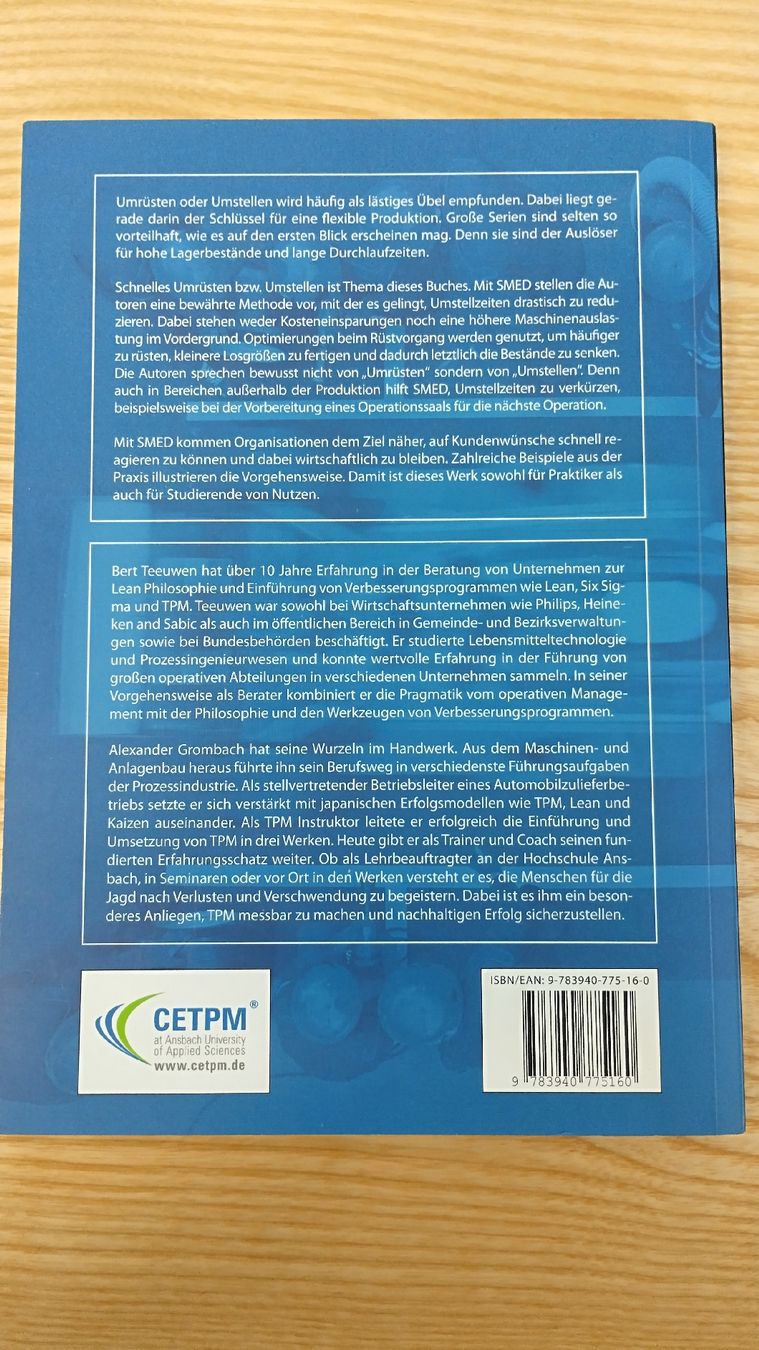 Bücher: SMED - Lean Methode – Gebraucht aus Menznau von khold82 1