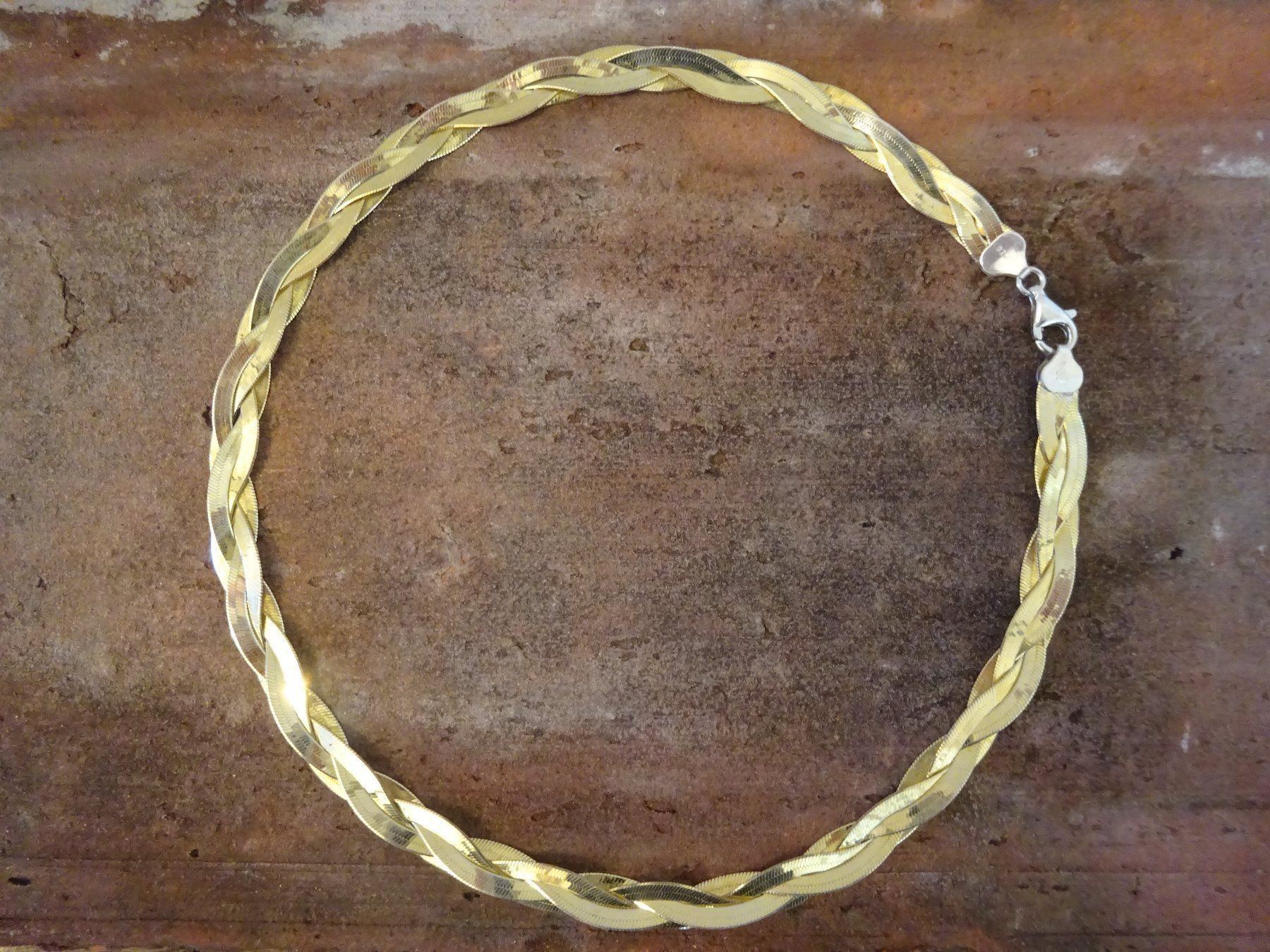 Ketten: Kette Flachpanzer Bicolor Gravur / 925 S – Gebraucht aus Esslingen von FetteSchnecke 7