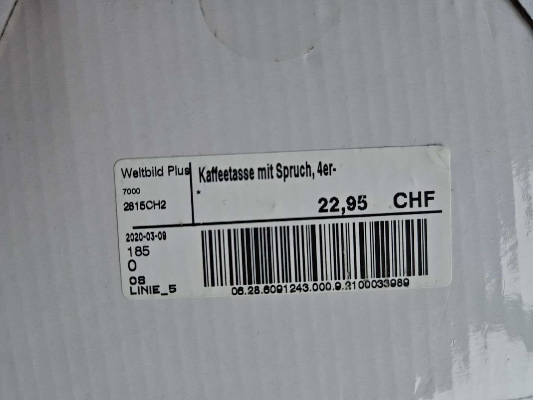Tassen: 4er-Set Kaffeetassen mit Spruch – Neu und originalverpackt aus Schaffhausen von sabrina915 2