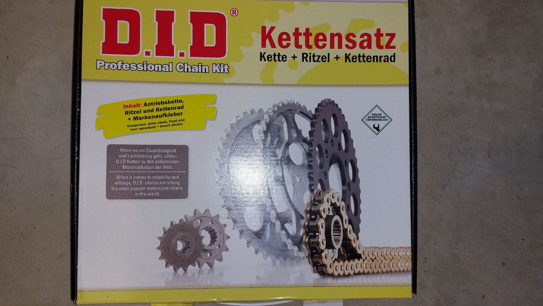 Alle Motorradersatzteile: Kettenkit neu – Neu und originalverpackt aus Flaach von Bubble4