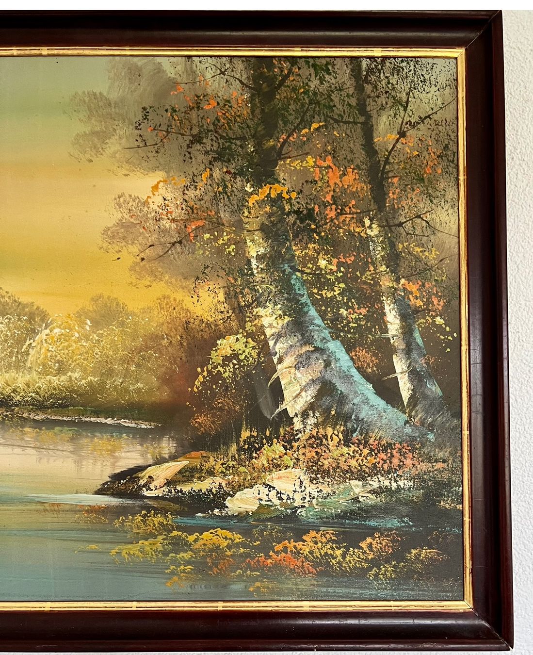 Gemälde: Schönes Ölbild «Landschaft mit Teich» – Gebraucht aus Rutschwil von joz_w5mj 3