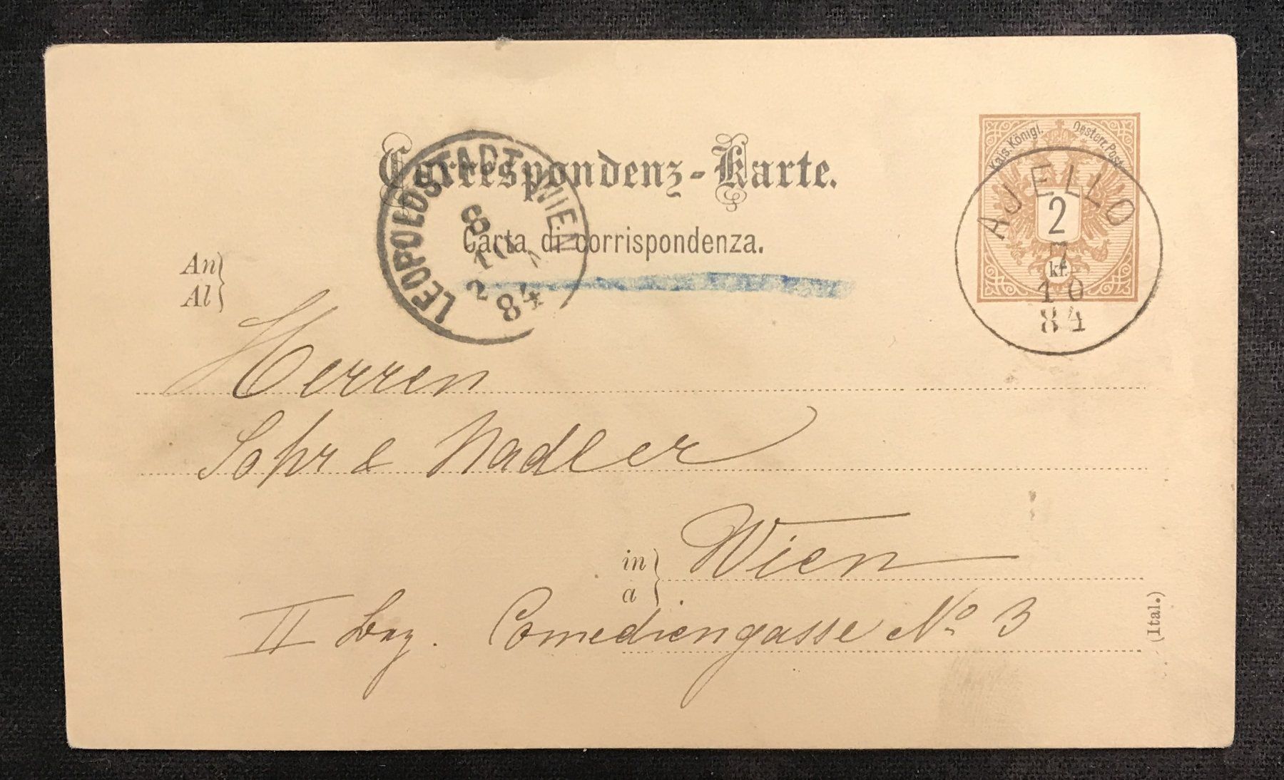 Tutti i francobolli: POSTKARTE ÖSTERREICH 1884 – Usato da Ostermundigen venduto da wini63