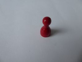 1 grosser Spielkegel Rot, Holz, 1,4 x 2,7cm