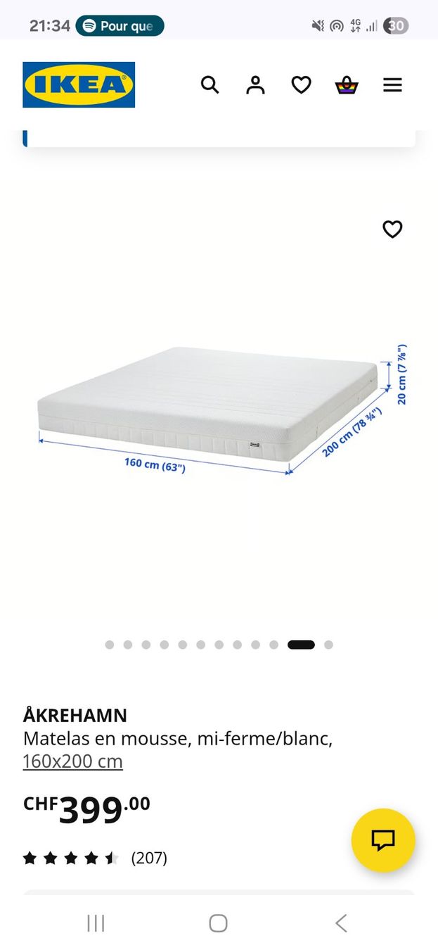 Letti: Lit complet avec matelas et sommier – Usato da Neuchâtel venduto da elo_m9lk 5