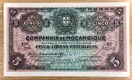 5 Libras Estrelinas Mosambik 1934!!! UNC!!!
