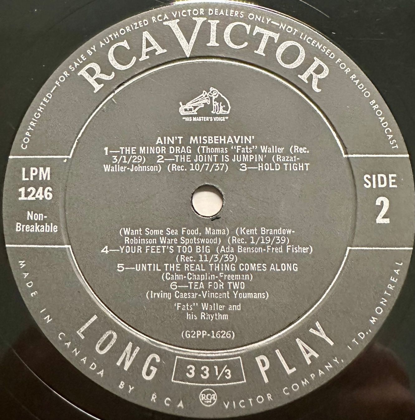 Dischi in vinile: Fats Waller - Ain't Misbehavin' // LP: VG; Sleeve: Good+ – Usato da Zürich venduto da saltbee 3