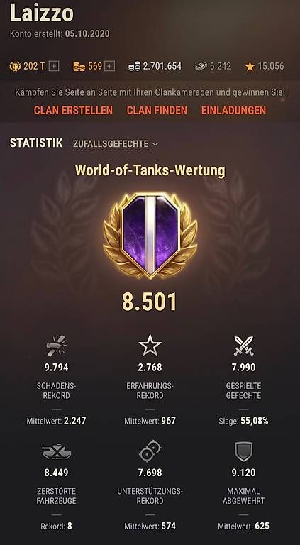 Spiele: World of Tanks Account – Gebraucht aus Beinwil am See von alo_58nm
