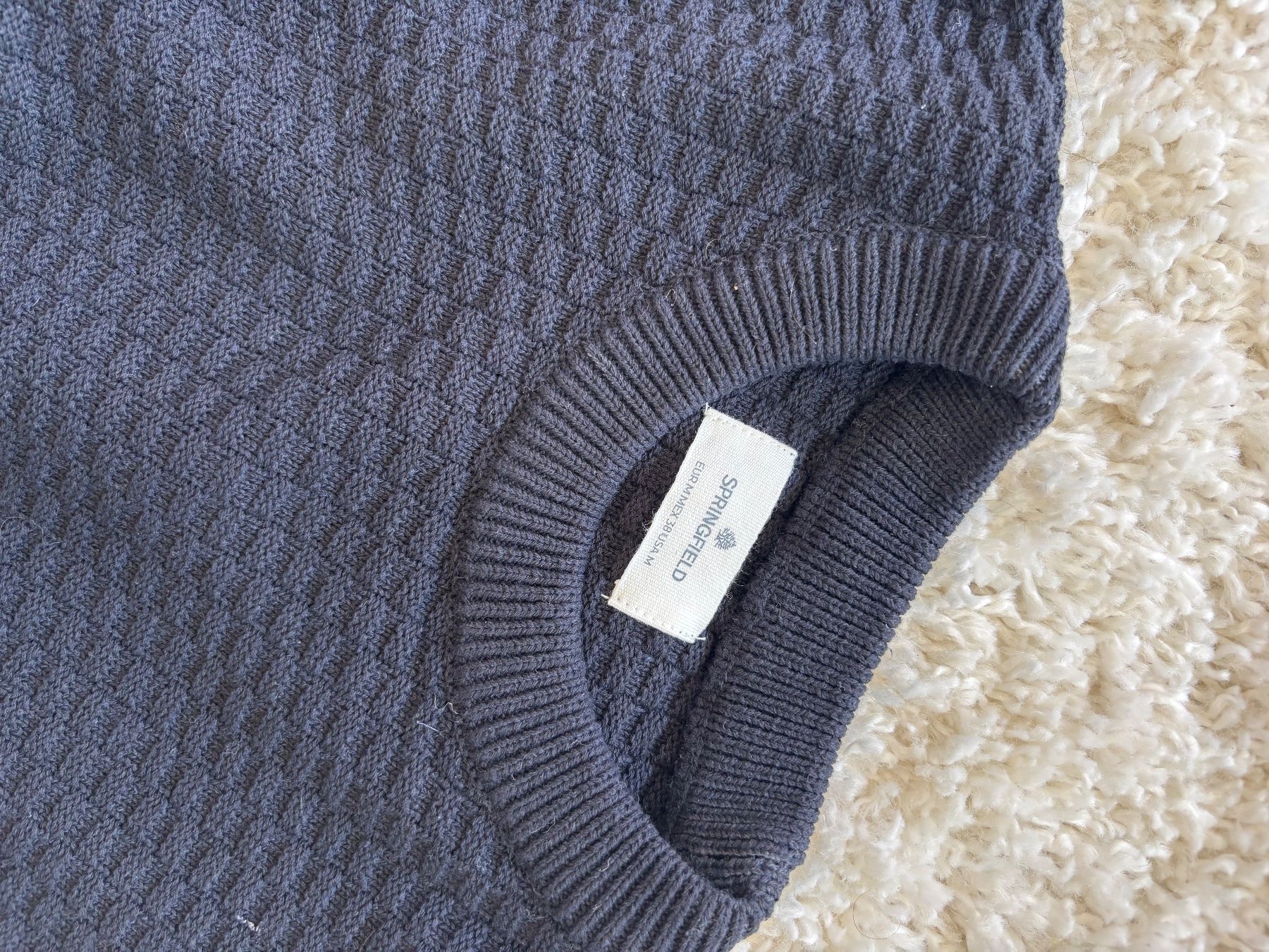 Maglioni & Felpe: Pull Springfield noir maille texturée à motifs – Usato da Genève venduto da por_t6qv 3