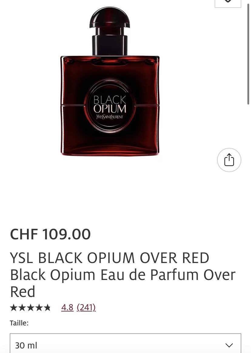 Saint Laurent Parfum & Eau de Toilette: Black Opium Over Red EDP 30mL OVP – Neu und originalverpackt aus Givisiez von dor_xb9k 1