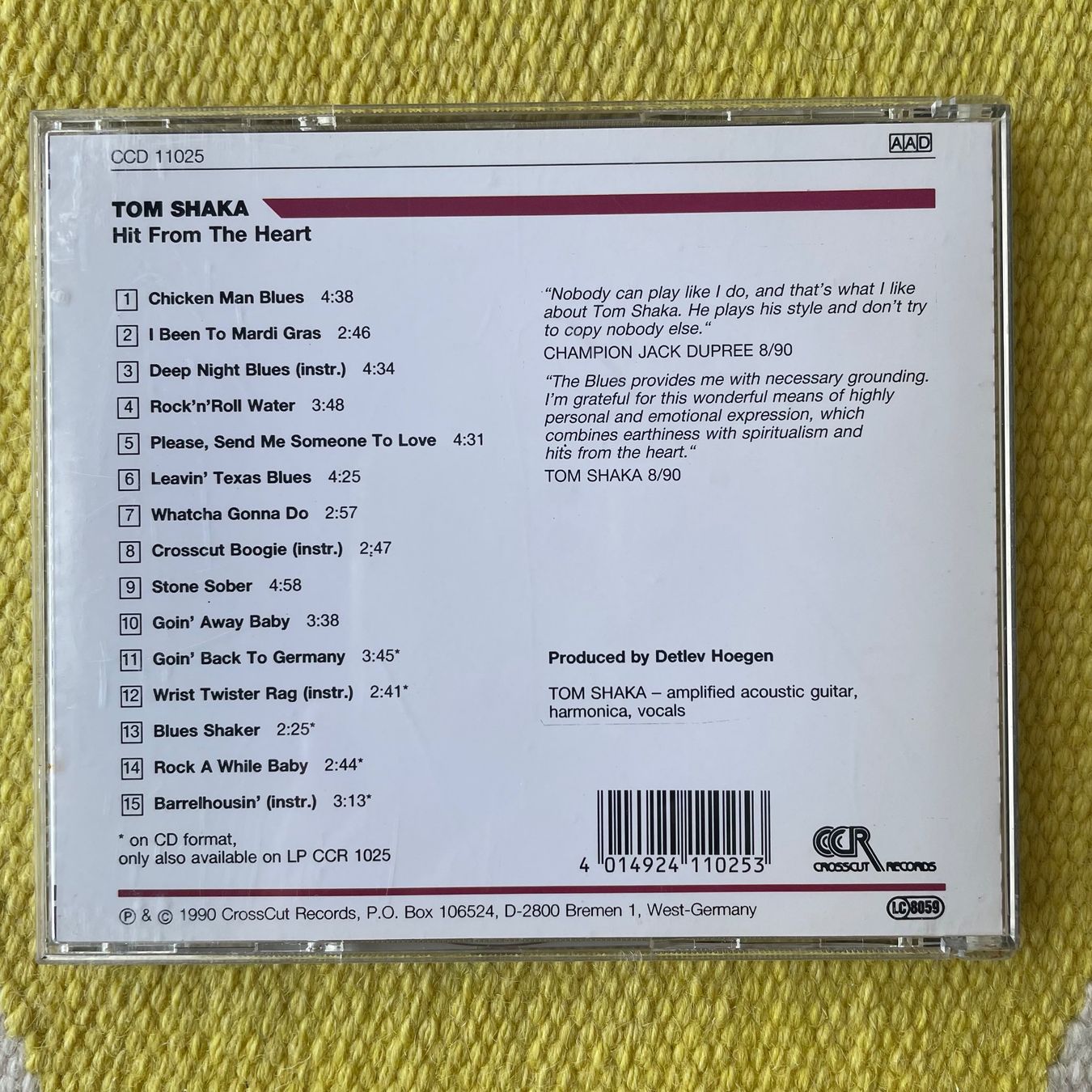 CD: TOM SHAKA-HIT FROM THE HEART – Usato da Rorschacherberg venduto da CD-Roli 1