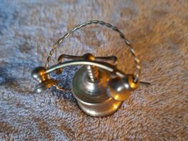 Nostalgisches, altes Telefon aus Messing fürs Puppenhaus
