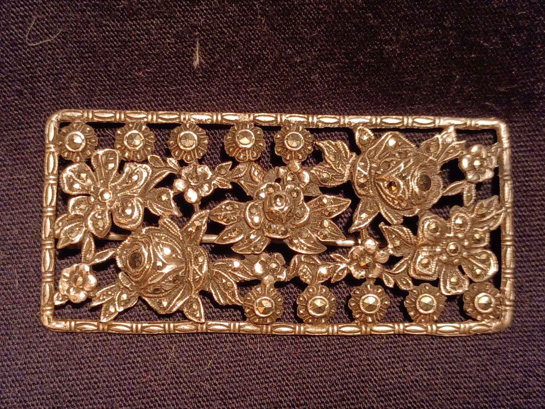 Broschen & Nadeln: Jugendstil florale Silberbrosche mit Markasit – Gebraucht aus gais von dun_c2xc 4