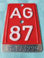 Fahrradnummer Velonummer AG 87 AARGAU AG-173229