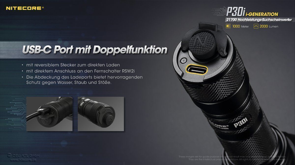 NiteCore Lampen: NiteCore Hochleistungsleuchte P30i – Neu und originalverpackt aus Grüningen von Prolumin 3