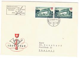 Lettre de Zürich BPA A485 pour Thalwil le 23.VII.49