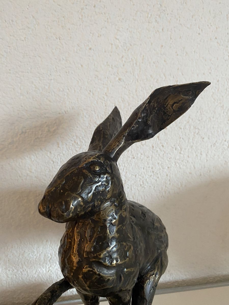 Skulpturen & Statuen: Bronze,  rennender Feldhase – Neu (gemäss Beschreibung) aus Zürich von eileenchen1 4