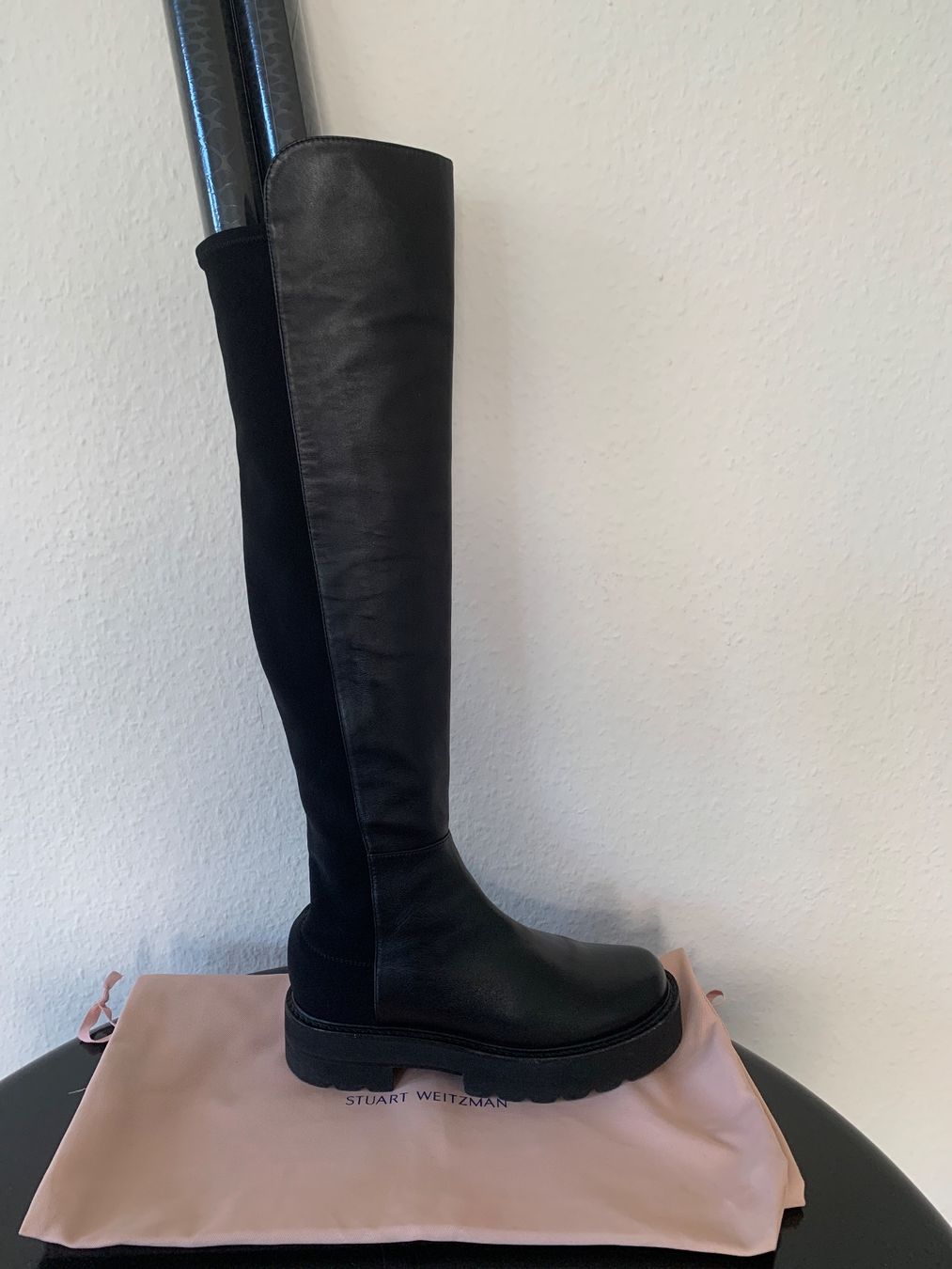 Stuart Weitzman Chaussures femmes: Stuart Weitzman: Edle schwarze Overknee Lederstiefel, 37 – D'occasion à Luzern par designluzern 3