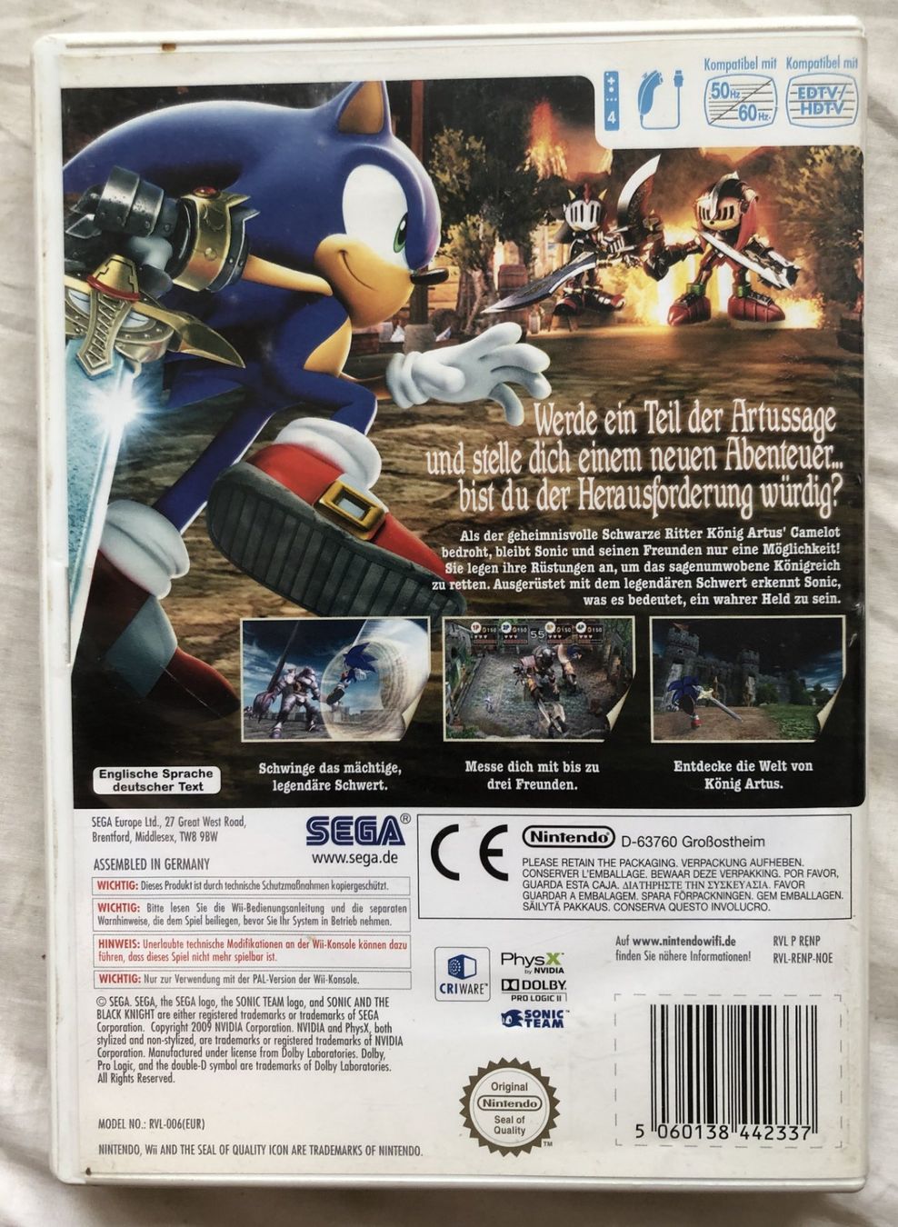 Nintendo Jeux: Nintendo Wii - SONIC und der Schwarze Ritter – D'occasion à Schaffhausen par durruti 2