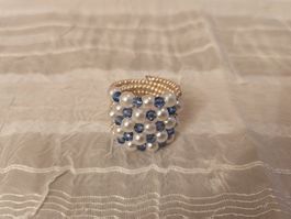Handgemachte Perlen Ring gr 52/53