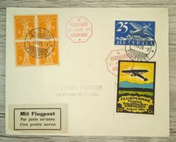 TR59 Enveloppe + Timbre Suisse 1924