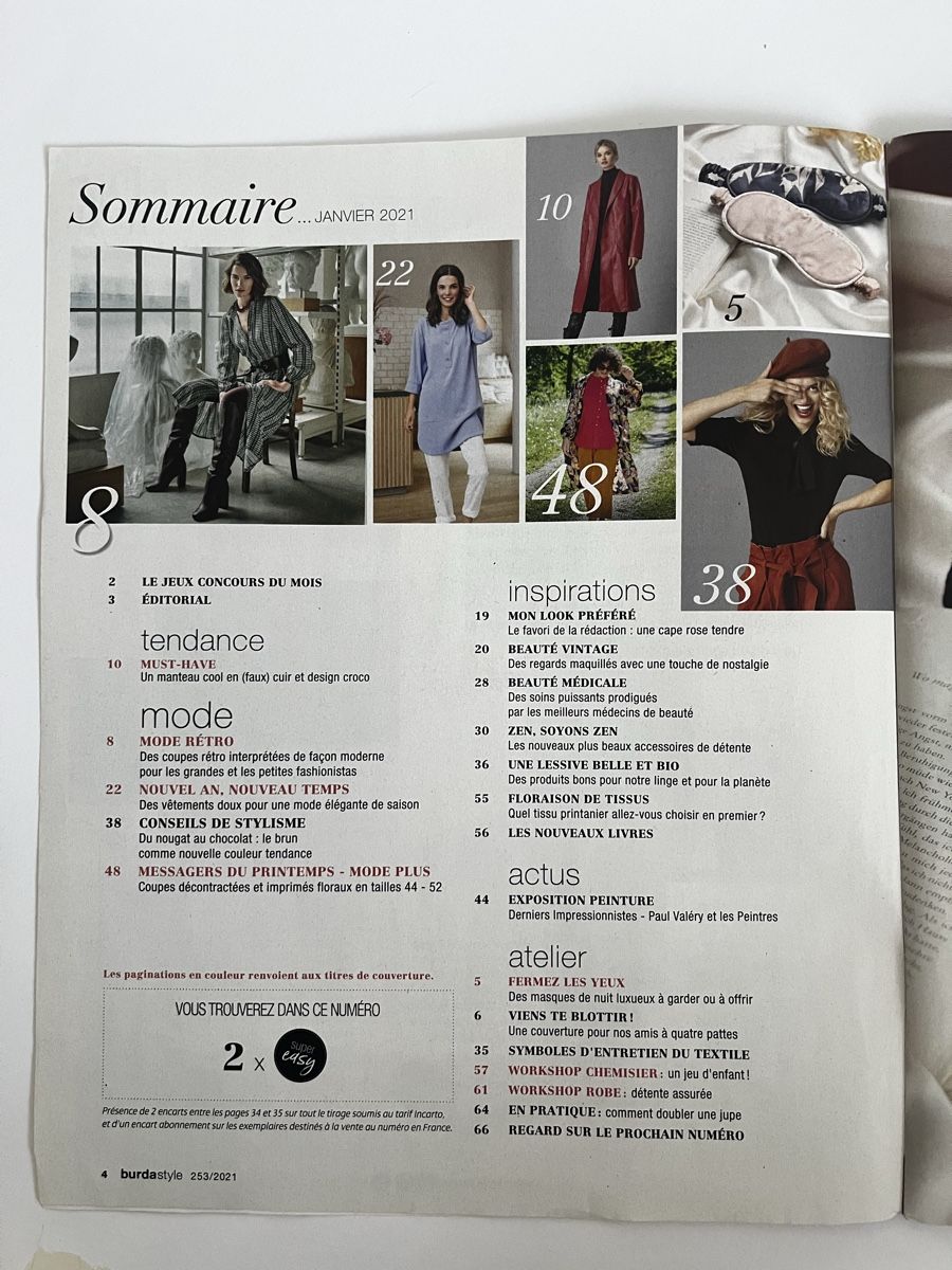 Zeitschriften & Magazine: Burda Style Janvier 2021 Magazine – Gebraucht aus Champlan von Cjayretro 8