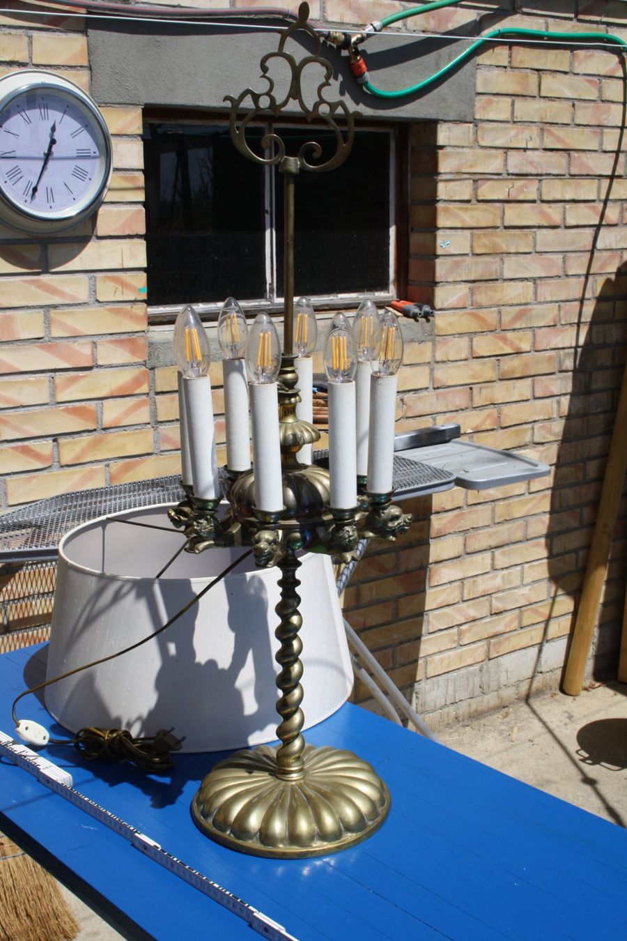 Lampade: SCHÖNE SCHWERE MESSING LAMPE LEUCHTER  TISCHLAMPE – Usato da Wauwil venduto da Pneuedy 6