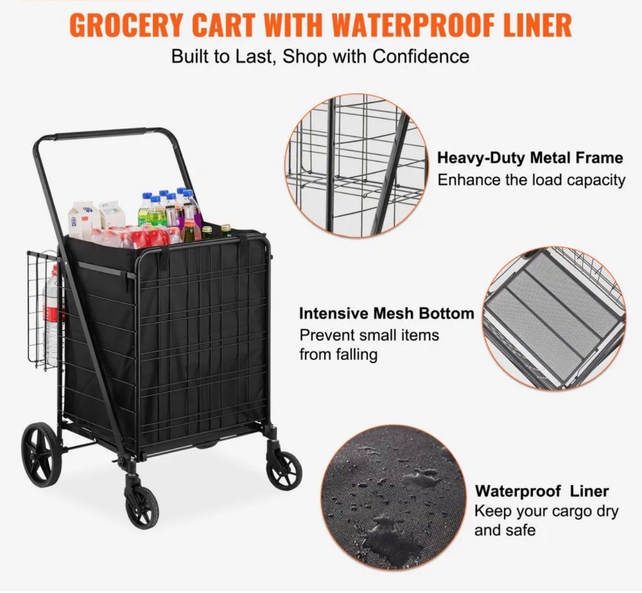 Altro per la casa: Einkaufswagen Einkauftrolley bis zu 150 kg – Nuovo e nell'imballaggio originale da Amriswil venduto da JaJa-Express 1