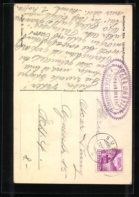 Cartoline postali: AK Süs, Dorfpartie mit Kirche – Usato da Berlin venduto da bartko-reher 1
