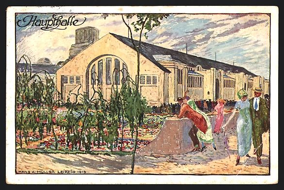 Cancelleria postale: Leipzig, Intern. Baufachausstellung 1913 – Usato da Berlin venduto da bartko-reher