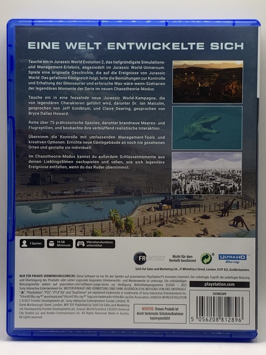 Sony Giochi: Jurassic World Evolution 2 - PS5 – Usato da Ostermundigen venduto da RG-Collector 1