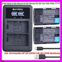 Canon Batterie 2650mAh LPE6 E6N Akkuladegerät