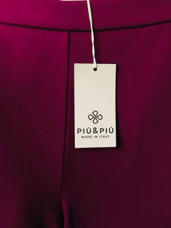 Piu & Piu Hose fester Viscose Jersey uni violett Gr 42 neu