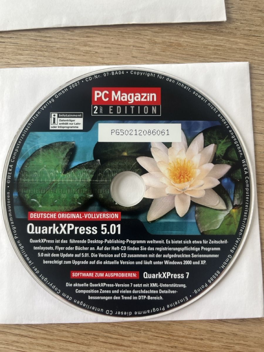 Software: QuarkXPress 5.01 - Original Vollversion - PC Magazin CD – Usato da Ettenhausen TG venduto da Shsport
