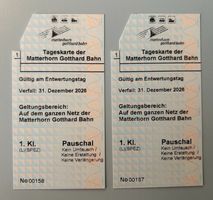 Zwei Tageskarten Matterhorn-Gotthard Bahn, 2026