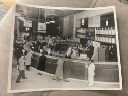 Vintage Foto 25x21cm Pennsylvania Railroad Station, 1950er
