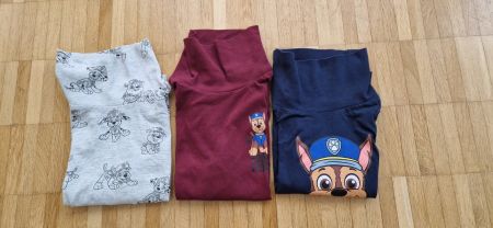 3x Langarm T-Shirt mit Rollkragen Gr. 122/PawPatrol