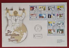 VATIKAN PAPST REISEN POLEN SCHWEIZ PORTUGAL AFRIKA FDC 1984
