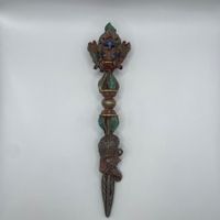 Antiker Tibet Phurba Hayagriva Ritualdolch 30 cm