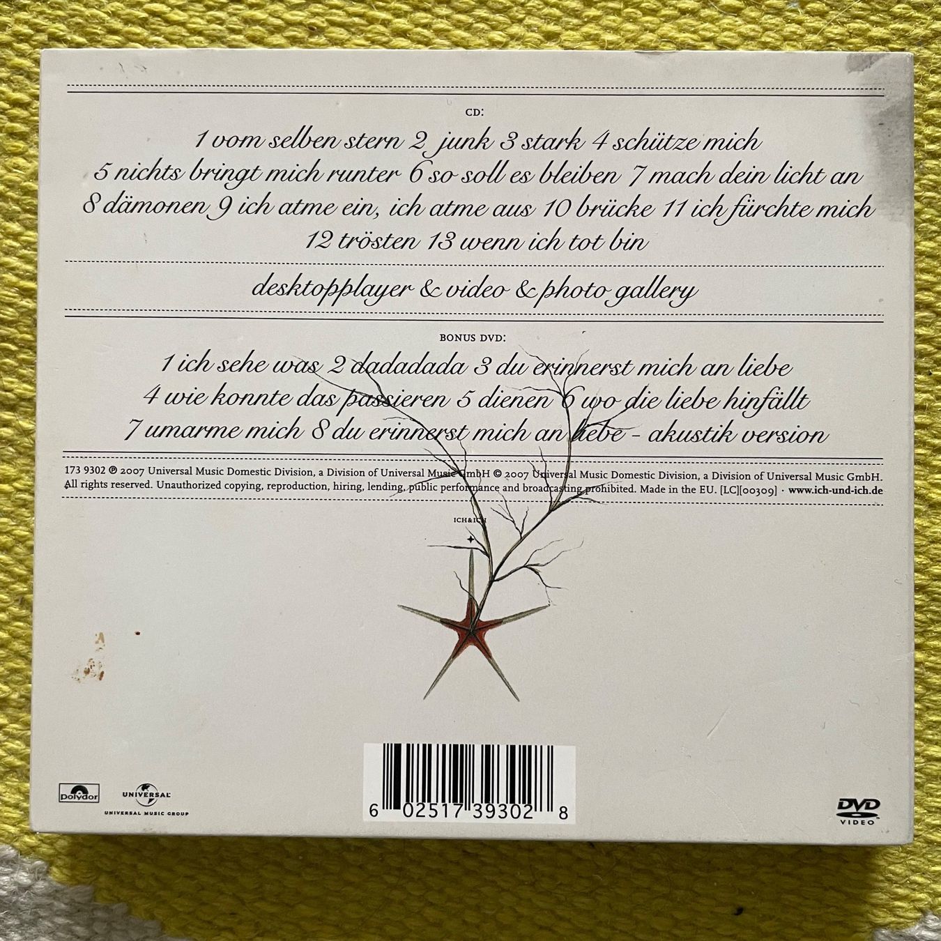 CD: ICH+ICH-1CD+1DVD VOM SELBEN STERN (DIGIPACK) – Usato da Rorschacherberg venduto da CD-Roli 1