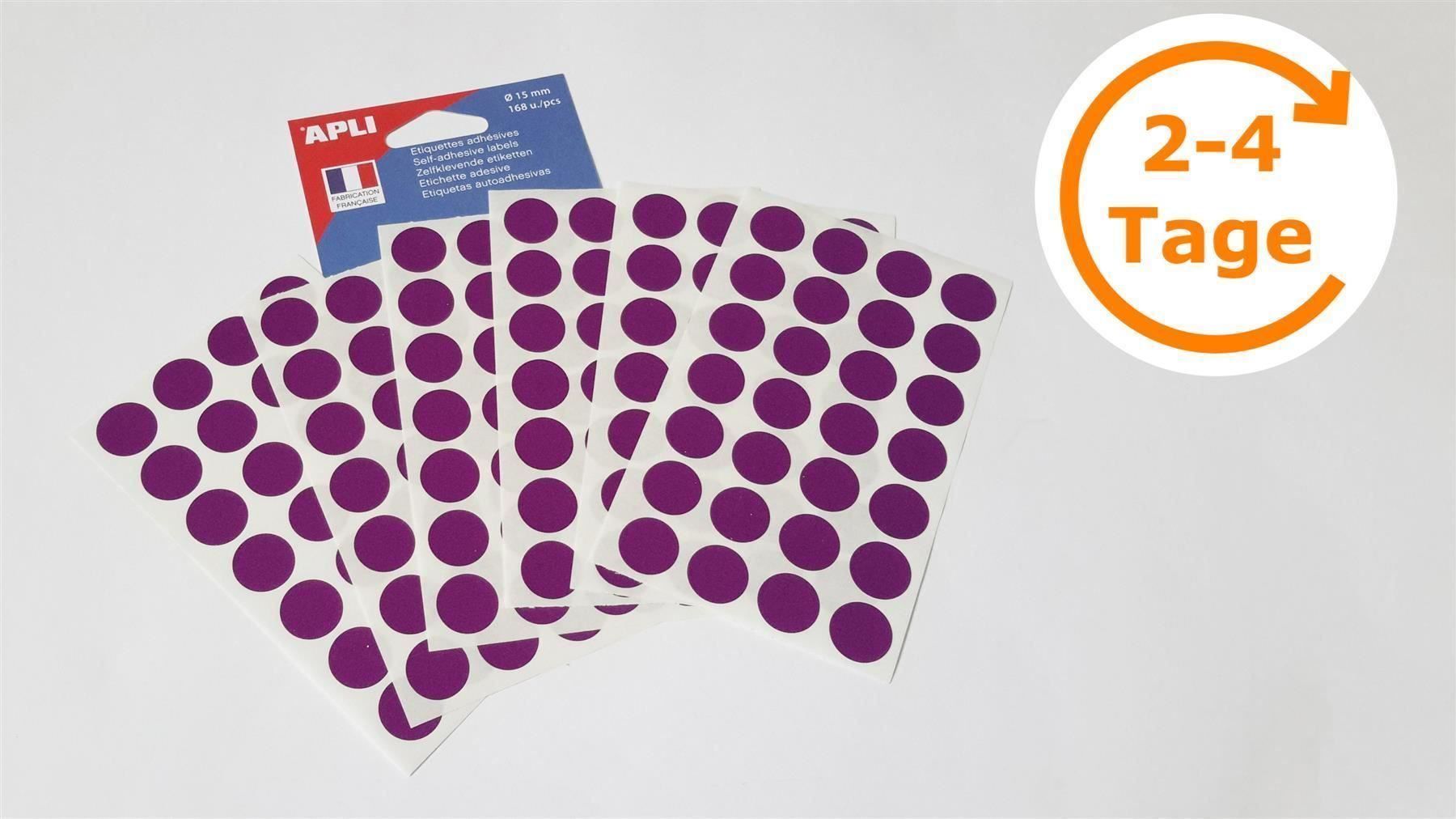 Sticker: Markierungspunkte, violett, 15mm, 168 x – Nuovo e nell'imballaggio originale da St. Gallen venduto da cointec
