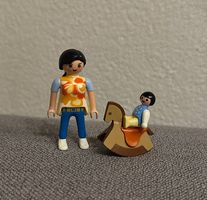 Playmobil Frau mit Baby auf Pferdeschauckel