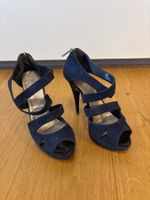Dunkelblaue Plateau High Heels Stiletto - Vintage