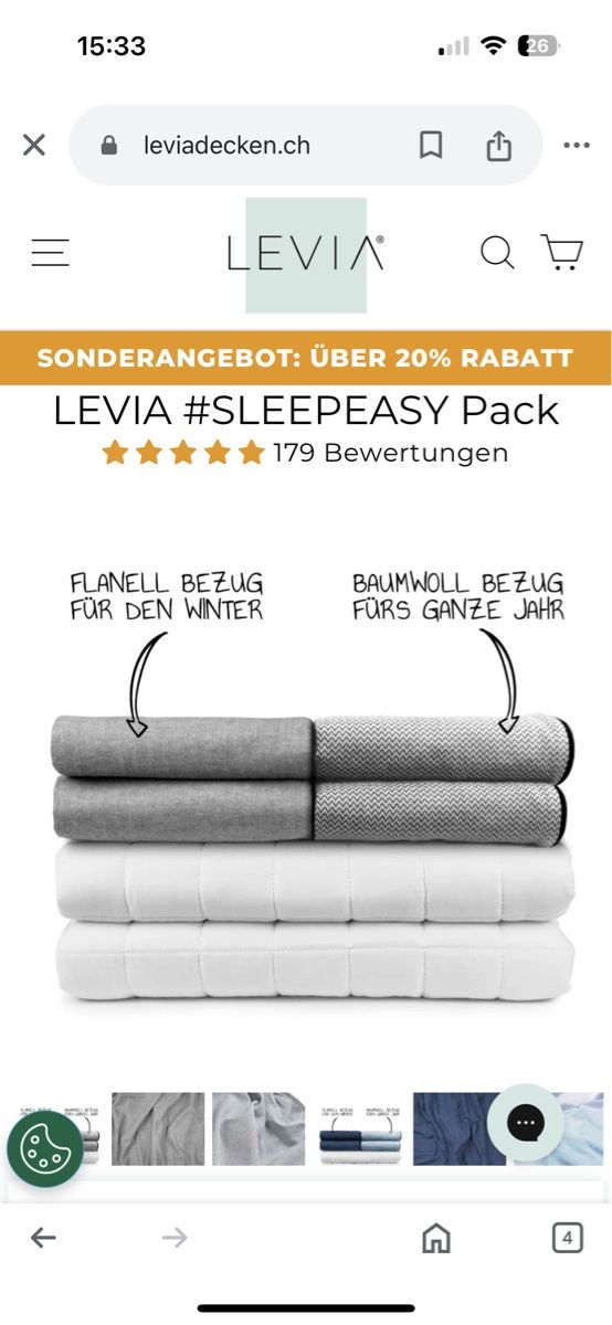 Coperte: Gewichtsdecke von levia – Nuovo (secondo la descrizione) da Chur venduto da Paemel 6