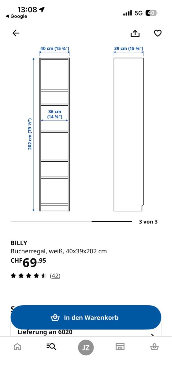 Étagères: Ikea Bücherregal - BILLY – D'occasion à Bern par Jazzminzs 2