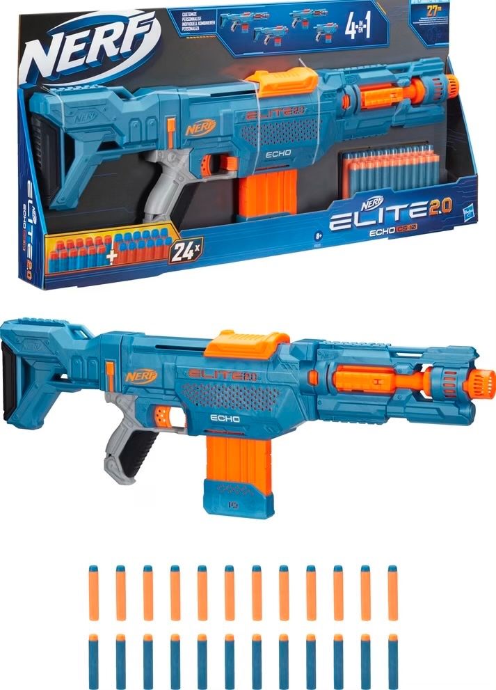 Nerf Giocattoli: Nerf Elite 2.0 Echo CS-10 4 in 1 mit 24 Schuss – Nuovo (secondo la descrizione) da Basel venduto da Seifehuesli