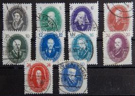 DDR Kat. 261-270 gest. 1950 Kat. 90 Euro