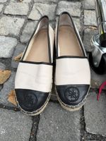 Espadrilles Guess bicolores beige noir en cuir