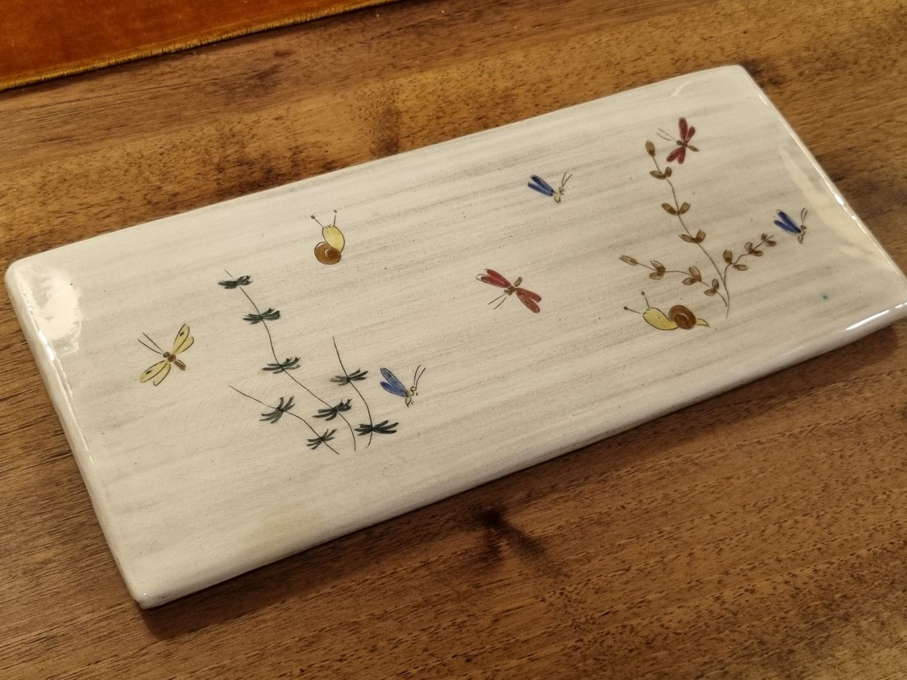 Piatti di portata: Handarbeit Keramik Platte mit Libellen 30cm – Usato da Scharnachtal venduto da devin03