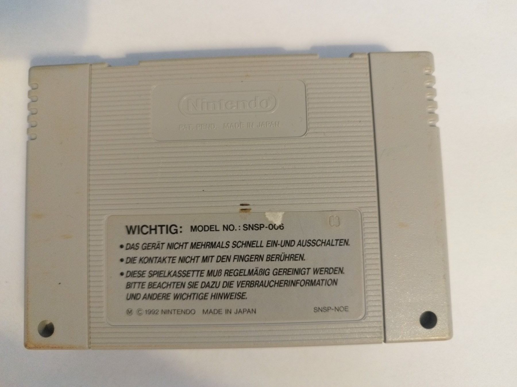 Nintendo Giochi: SNES Super Soccer Modul PAL Version – Usato da Basel venduto da Sichuan 1